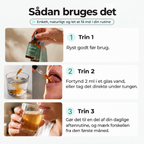 Tre trin til brug af Essentae Lymfedrænage.